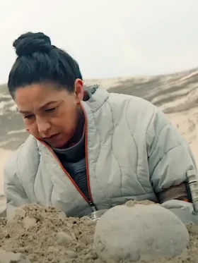 Murderbot S01 Tamara Podemski Quilted Jacket Back