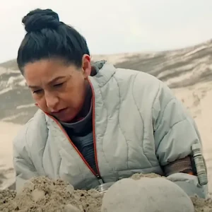 Murderbot S01 Tamara Podemski Quilted Jacket Back