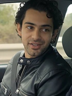My Family S01 Massimiliano Caiazzo Black Leather Jacket