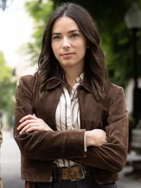 NCIS Origins S01 Mariel Molino Brown Suede Jacket