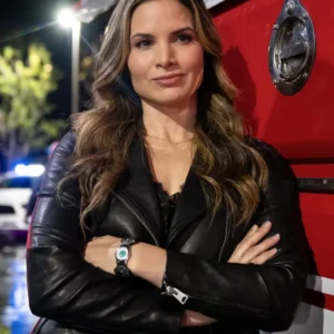 NCIS S22 Katrina Law Black Leather Jacket
