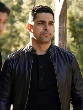 NCIS S22 Wilmer Valderrama Black Leather Jacket
