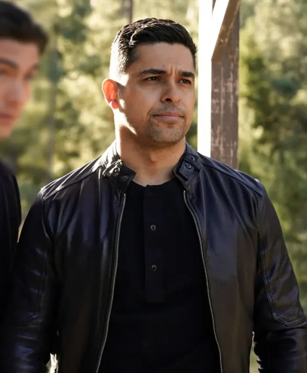 NCIS S22 Wilmer Valderrama Black Leather Jacket