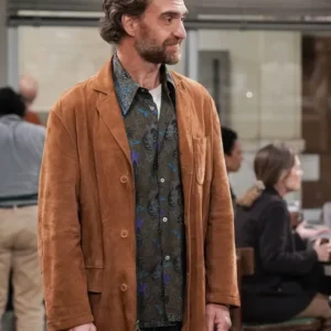 Night Court S03 George Basil Brow Suede Leather Coat