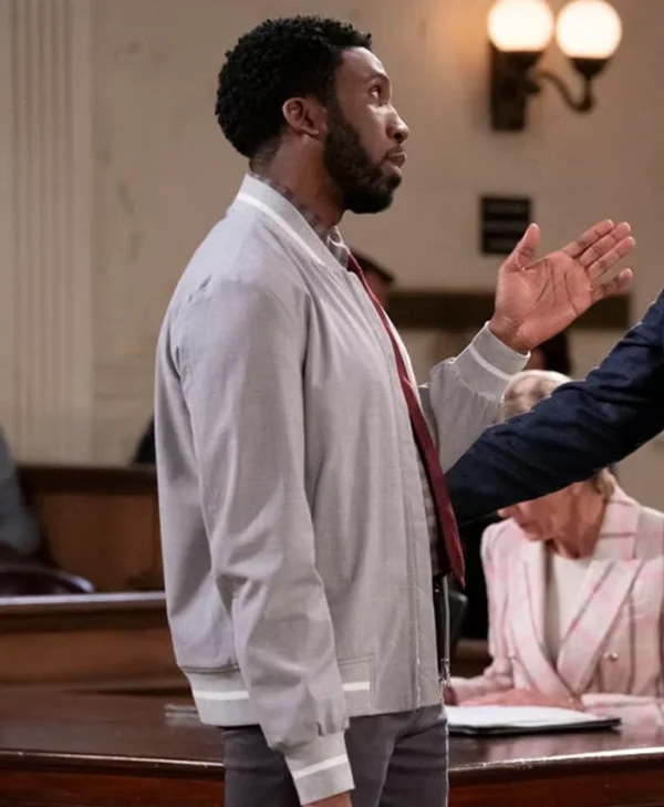 Night Court S03 Nyambi Nyambi Grey Jacket