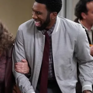 Night Court S03 Nyambi Nyambi Grey Jacket Side