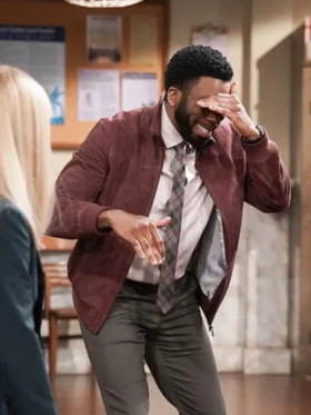 Night Court S03 Nyambi Nyambi Suede Leather Jacket