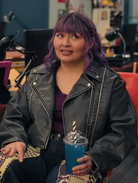 North of North S01 Millie Black Leather Jacket Side