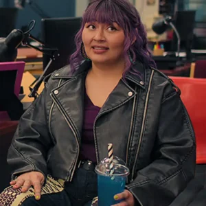 North of North S01 Millie Black Leather Jacket Side