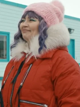 North of North S01 Zorga Qaunaq Red Puffer Hooded Jacket
