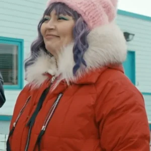 North of North S01 Zorga Qaunaq Red Puffer Hooded Jacket