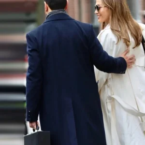 Office Romance Brett Goldstein Blue Wool Coat