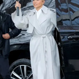 Office Romance Jennifer Lopez Grey Wool Coat Side