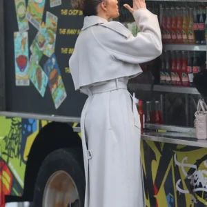 Office Romance Jennifer Lopez Grey Wool Coat