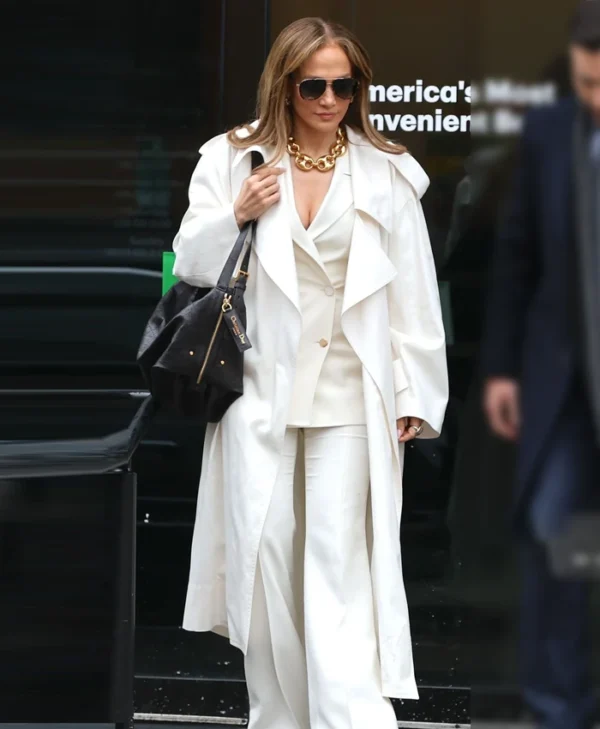 Office Romance Jennifer Lopez Trench Coat Side