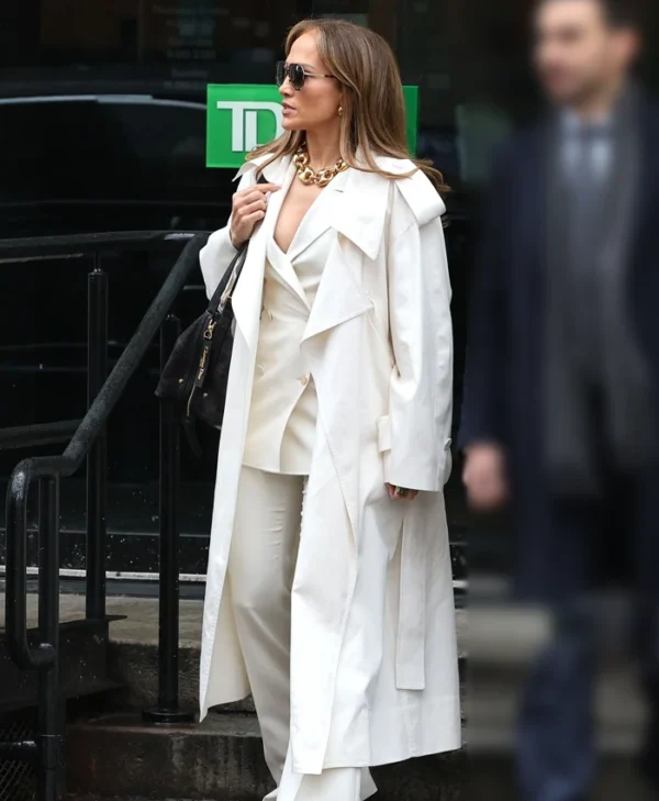 Office Romance Jennifer Lopez Trench Cotton Coat