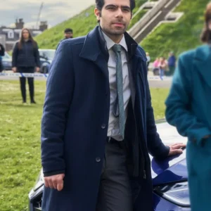 Patience S01 Ali Ariaie Blue Coat Side