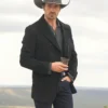 Ransom Canyon S01 Eoin Macken Black Wool Coat