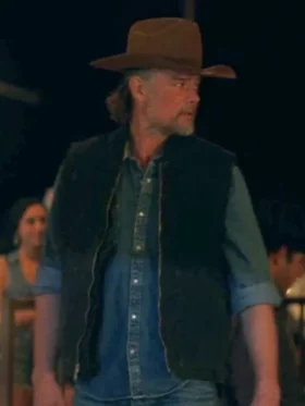 Ransom Canyon S01 Staten Kirkland Black Denim Vest Front