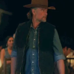 Ransom Canyon S01 Staten Kirkland Black Denim Vest Front