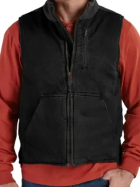 Ransom Canyon S01 Staten Kirkland Black Denim Vest