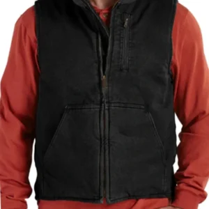 Ransom Canyon S01 Staten Kirkland Black Denim Vest