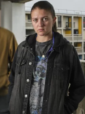 Reunion S01 Lara Peake Denim Jacket Side