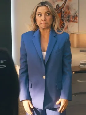 Running Point S01 Kate Hudson Blue Blazer Side