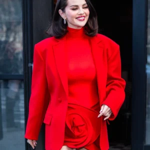 Selena Gomez Rare Beauty Event 2025 Red Blazer