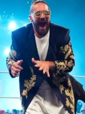 Seth Rollins WWE RAW Golden Peacock Coat closeup