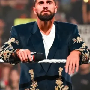 Seth Rollins WWE RAW Golden Peacock Coat front