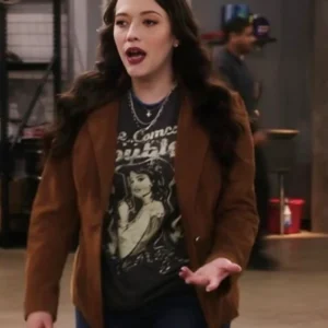Shifting Gears S01 Kat Dennings Brown Blazer Side