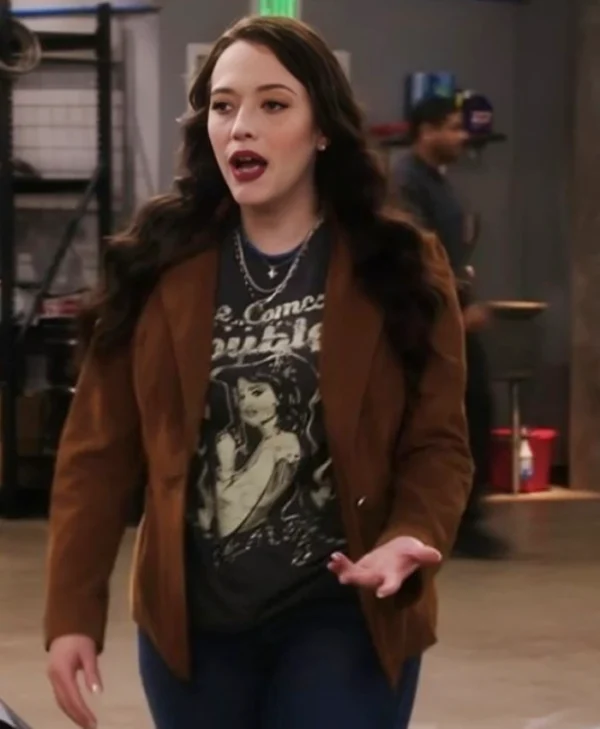 Shifting Gears S01 Kat Dennings Brown Blazer Side