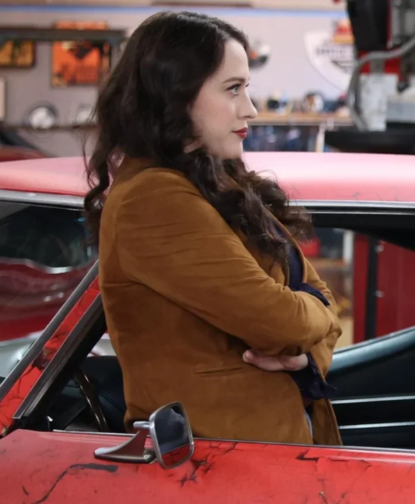 Shifting Gears S01 Kat Dennings Brown Blazer Back