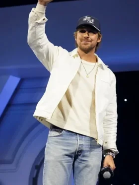 Star Wars Starfighter 2025 Ryan Gosling White Cotton Jacket