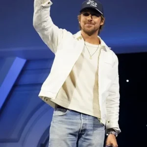 Star Wars Starfighter 2025 Ryan Gosling White Cotton Jacket