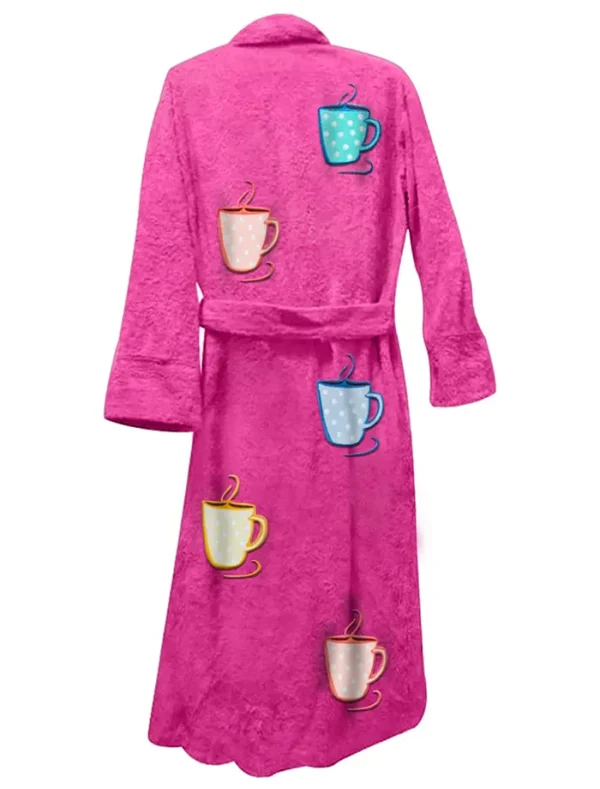 Stegaro Mug Life Dark Pink Bathrobe Backs