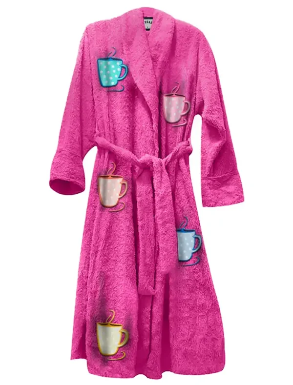 Stegaro Mug Life Dark Pink Bathrobes