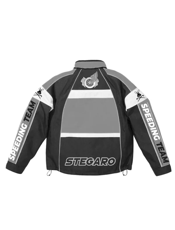 Stegaro Speeding Team Racer Hoodie Grey Black