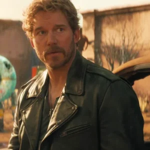 The Electric State 2025 Chris Pratt Leather Jacket