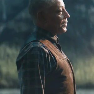 The Electric State 2025 Giancarlo Esposito Brown Vest