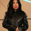 The Equalizer S05 Liza Lapira Black Leather Jacket