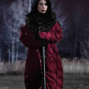 The Equalizer S05 Liza Lapira Red Puffer Coat