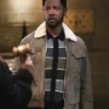 The Equalizer S05 Tory Kittles Brown Shearling Jacket Side