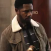 The Equalizer S05 Tory Kittles Brown Shearling Jacket Front