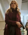 The Hunting Party S01 Melissa Roxburgh Maroon Coat