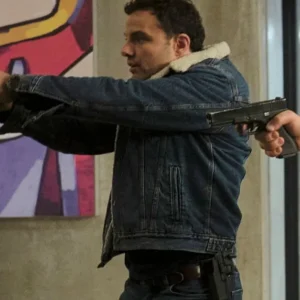 The Hunting Party S01 Shane Florence Sherpa Denim Jacket