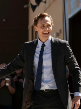 The Life of Chuck 2025 Tom Hiddleston Black Blazer Side