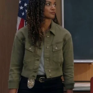 The Rookie S07 Mekia Cox Green Denim Jacket Side