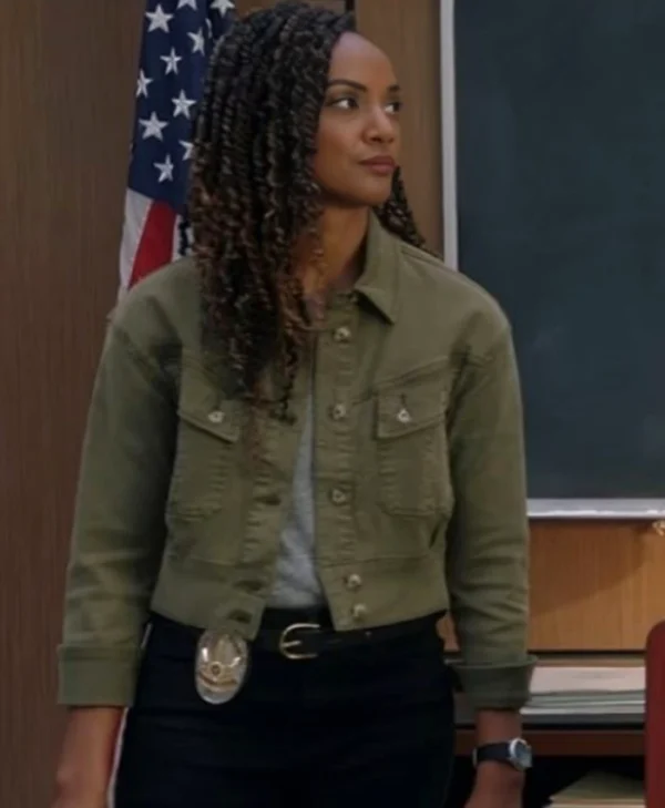The Rookie S07 Mekia Cox Green Denim Jacket Side